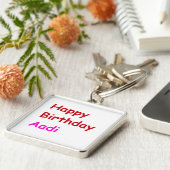 Happy Birthday Aadi Schlüsselanhänger (Seite)