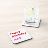 Happy Birthday Aadi Untersetzer (Rechte Seite)