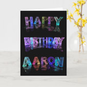 Happy Birthday Aaron Card Karte (Gelbe Blume)