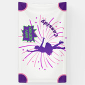 Happy Birthday Abbildung Skaten Personalisiert Banner (Vertikal)