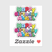 Happy Birthday Abigail Aufkleber (Blatt)