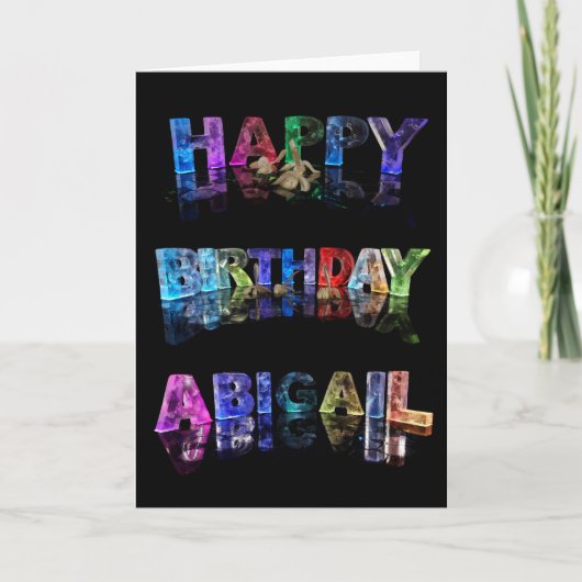 Happy Birthday Abigail Card Karte (Vorderseite)