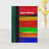 Happy Birthday Abstrakt Karte (Gelbe Blume)