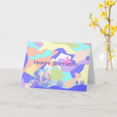 Happy Birthday Abstrakt Modern Art Karte (Gelbe Blume)