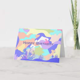 Happy Birthday Abstrakt Modern Art Karte