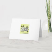 Happy Birthday Abstrakte Grünbuch Foto Karte (Rückseite)