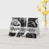 Happy Birthday - abstrakte Kunst II Karte (Gelbe Blume)