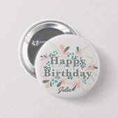 Happy Birthday Abzeichen anpassbar Button (Vorne & Hinten)