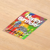 Happy Birthday   Acryleinladungen (Ablage )