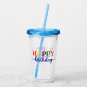 Happy Birthday Acryltrinkbecher (Rückseite)