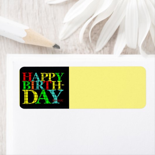 Happy Birthday Address Label (Insitu)