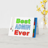 Happy Birthday Admin Beruflich Bester Admin je Karte (Gelbe Blume)