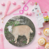 Happy Birthday Adorable Baby Goat Pappteller (Party)