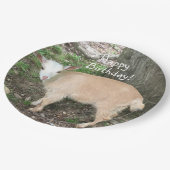 Happy Birthday Adorable Baby Goat Pappteller (Schrägansicht)