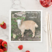 Happy Birthday Adorable Baby Goat Serviette (Beispiel)