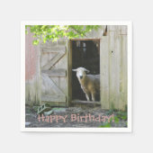 Happy Birthday Adorable Sheep Serviette (Vorderseite)