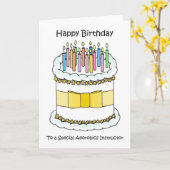 Happy Birthday Aerobics Instructor Karte (Gelbe Blume)