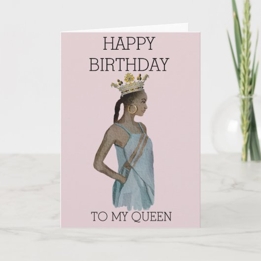 Happy Birthday African American Woman Card Karte (Vorderseite)