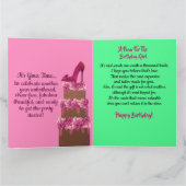 Happy Birthday Afrikanische Amerikanerin Lady Birt Karte (Innenseite)