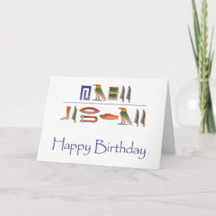 Happy Birthday Ägyptische Hieroglyphics Karte