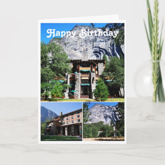 Happy Birthday Ahwahnee Hotel in Yosemite Karte (Vorderseite)
