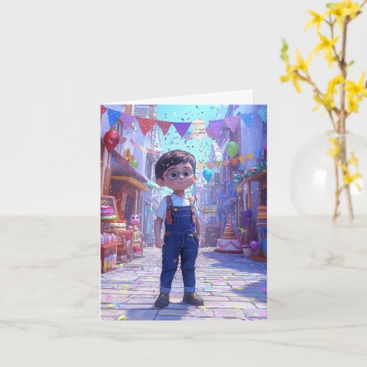 "Happy Birthday" Ai Greeting Card Karte (Gelbe Blume)