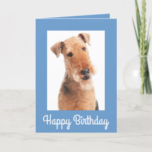 Happy Birthday Airedale Terrier Dog Grußkarte Karte