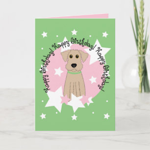 Happy Birthday Airedale Terrier Karte