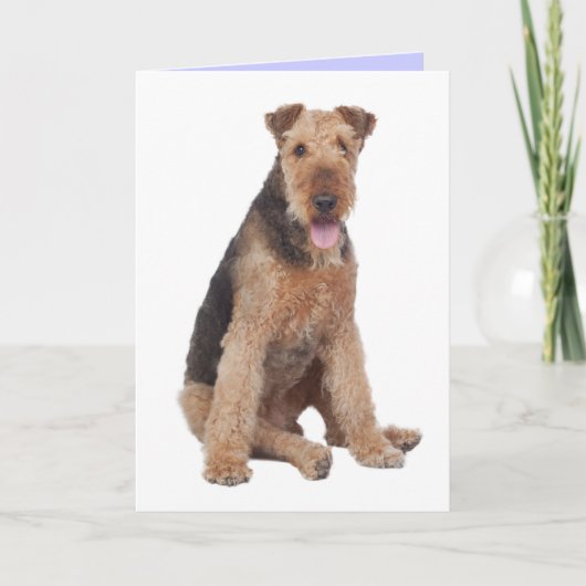 Happy Birthday Airedale Terrier Welpen Hundekarte Karte (Vorderseite)