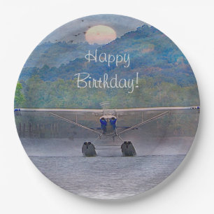 Happy Birthday Airplane Pappteller