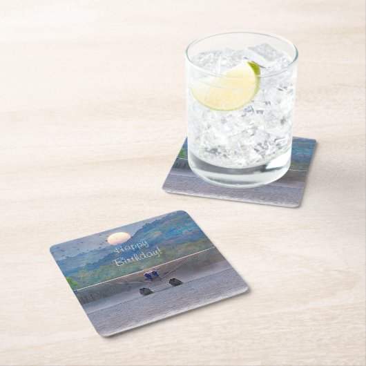 Happy Birthday Airplane Untersetzer (Vor Ort)