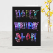 Happy Birthday Alan Card Karte (Gelbe Blume)