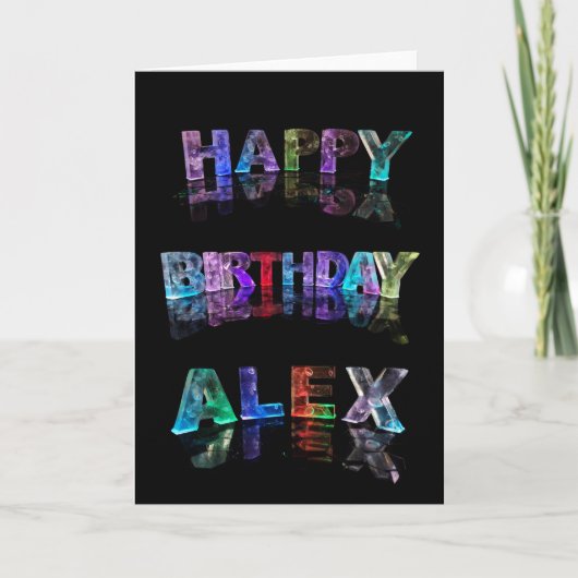 Happy Birthday Alex Card Karte (Vorderseite)