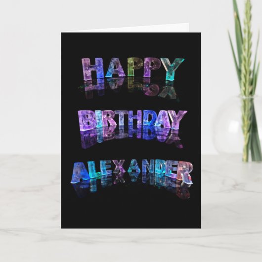 Happy Birthday Alexander Card Karte (Vorderseite)