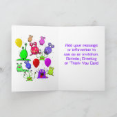 Happy Birthday Alien Party Karte (Innenseite)