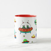 Happy Birthday Alien Ship Cup Anpassen Kaffee-Tass Tasse (Zentrum)