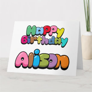 Happy Birthday Alison Karte