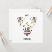 Happy Birthday | Alles Gute zum Geburtstag Karte (Vorderseite/Rückseite Beispiel)