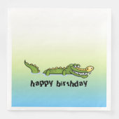 Happy Birthday Alligator Serviette (Vorderseite)