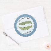 Happy Birthday Alligators Crocodiles Together Runder Aufkleber (Umschlag)