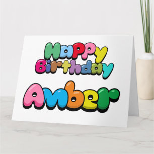 Happy Birthday Amber Karte