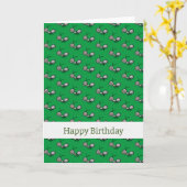 Happy Birthday (Ameisenmuster) Karte (Gelbe Blume)