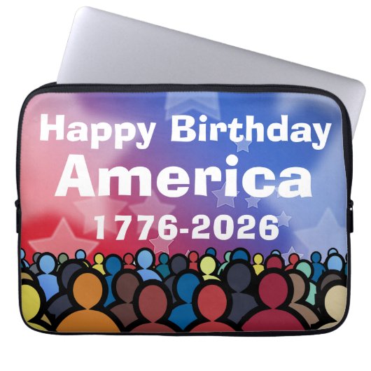 Happy Birthday America 1776 to 2026 Laptopschutzhülle (Vorderseite)