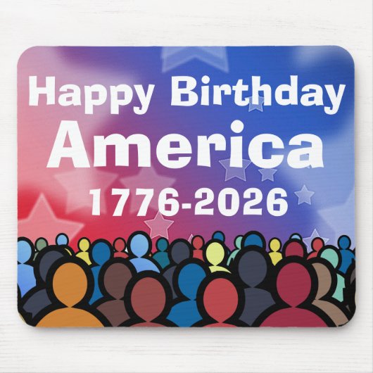 Happy Birthday America 1776 to 2026 Mousepad (Vorne)