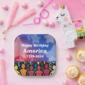 Happy Birthday America 1776 to 2026 Pappteller (Party)
