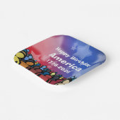 Happy Birthday America 1776 to 2026 Pappteller (Gewinkelt)