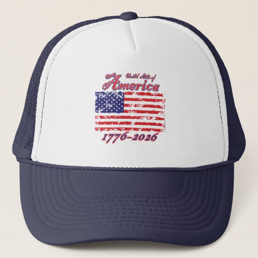 Happy Birthday America 250th Truckerkappe (Vorderseite)
