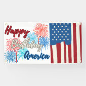 Happy Birthday America 4. Juli Party Banner (Horizontal)