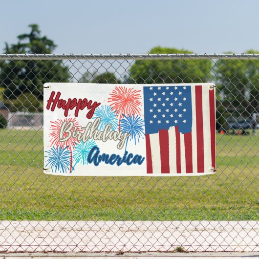 Happy Birthday America 4. Juli Party Banner (Insitu)