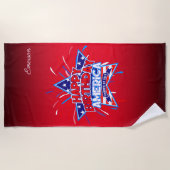 Happy Birthday America 4. Juli Unabhängigkeit Strandtuch (Vorderseite)